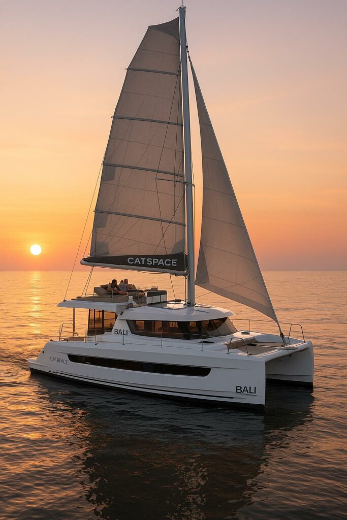catamaran catspace couché de soleil
