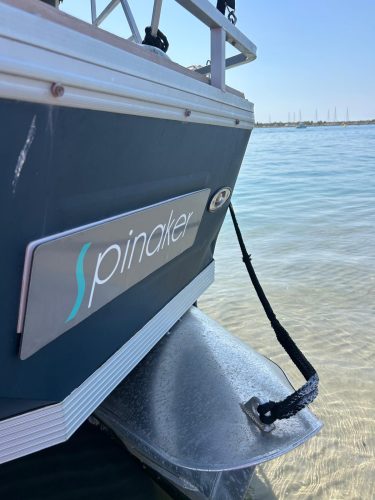 Location Bateau Ponton Bateau Ponton Spinaker Logo
